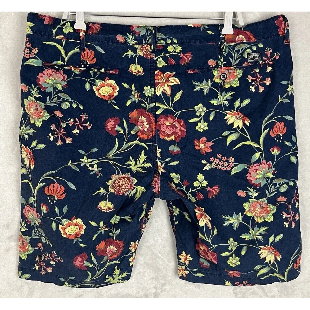 Ralph Lauren Denim Supply Short Men 40 Navy Floral Pocket 10'' Inseam Preppy